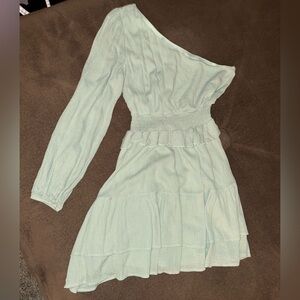 Women’s Altar’d State green one shoulder mini dress size xs